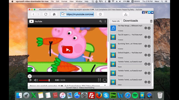 Peppa Pig videos Free Download from YouTube on Mac
