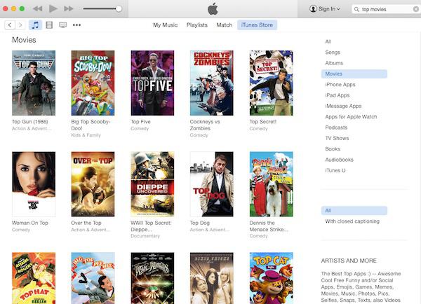 Download Top iTunes Movies for Free